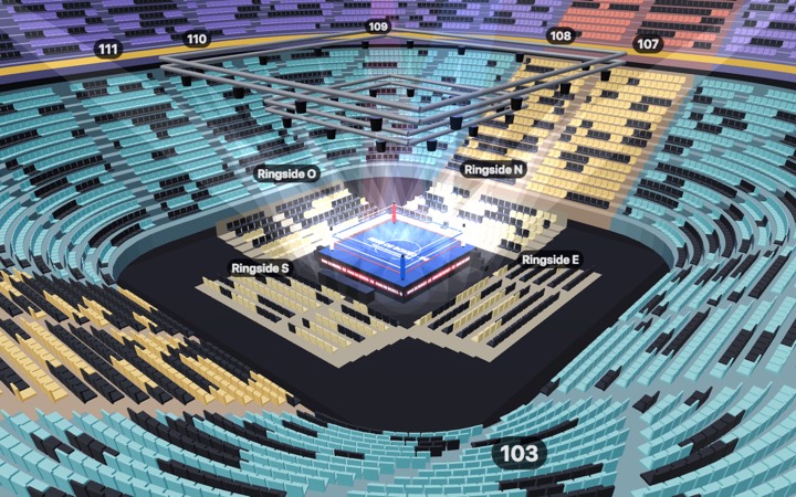 Ring de boxeo en 3D