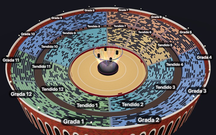 Plaza / auditorio circular en 3D