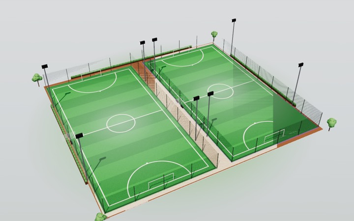 Fútbol 5 / 7 y multideporte en 3D