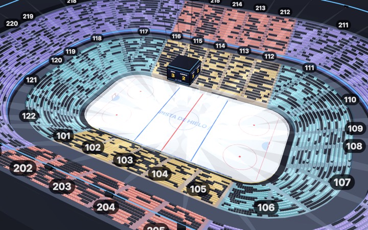Pista de hielo / hockey en 3D