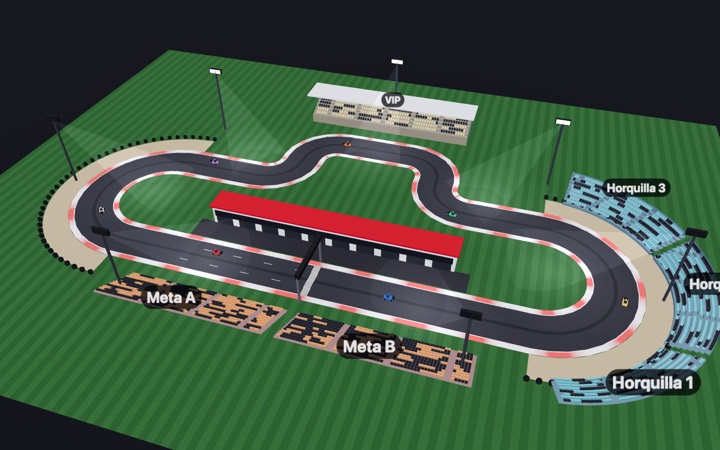 Circuito de karting en 3D