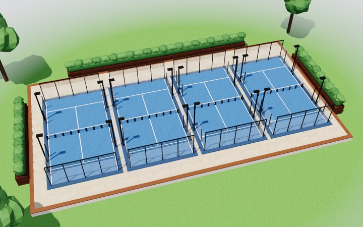 Club de pádel en 3D